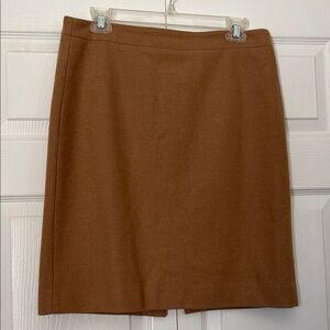 J. Crew Camel Wool Pencil Skirt, size 8